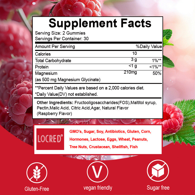 Gummies health products bottled magnesium